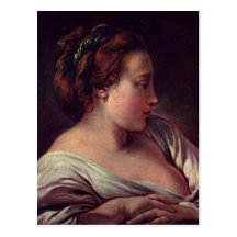 Young Girl Jeune fille by Francois Boucher Post Cards