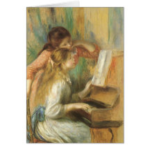 Young Girls at the Piano by Pierre Auguste Renoir Card