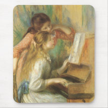 Young Girls at the Piano by Pierre Auguste Renoir Mouse Pads