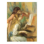 Young Girls at the Piano by Pierre Auguste Renoir Post Cards