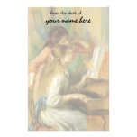 Young Girls at the Piano by Pierre Auguste Renoir Custom Stationery