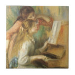 Young Girls at the Piano by Pierre Auguste Renoir Ceramic Tiles