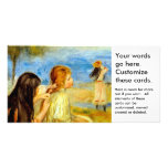 Young girls seaside beautiful Renoir painting art Personalized Photo Card