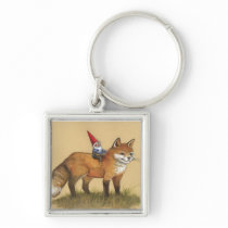Young Gnome and Fox Key Chains