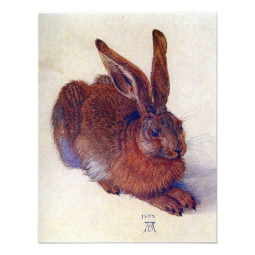 Young Hare by Albrecht Durer, Renaissance Art Invite