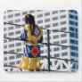 Young Indian Girl & Skyscraper Mousepad