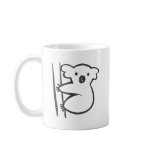 Young Koala in a Tree in Black and White Sketch mugs
