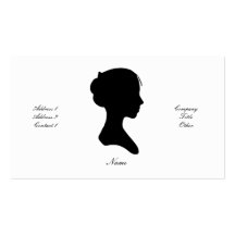 Young Lady Silhouette (version 1) Business Card