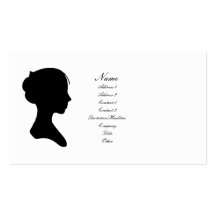 Young Lady Silhouette (version 2) Business Card