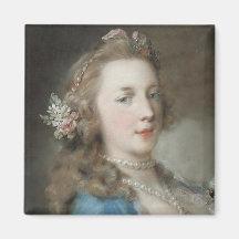 Young Lady with a Parrot Magneten