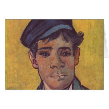 Young man with Caps - Vincent Van Gogh Card