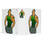 Young Man with Heart and Anchor Tattoo Print binders