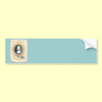 Young Marie Antoinette Butterfly Art Print bumper stickers