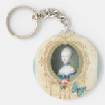 Young Marie Antoinette Butterfly Art Print Key Chain