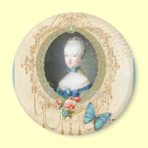 Young Marie Antoinette Butterfly Art Print magnets