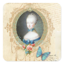 Young Marie Antoinette Ornate Sticker