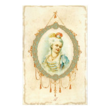 Young Marie Antoinette Portrait Stationery Design