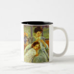 Young Mother Sewing Coffee Mugs