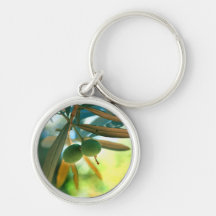 Young Olive On A Branch Keychain