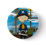 Young Pirate Captain Button Badge