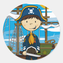 Young Pirate Captain Sticker Sheet