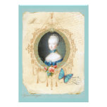 Young Queen Marie Antoinette Butterfly Print Card Personalized Invites