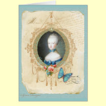 Young Queen Marie Antoinette Card Invitation cards