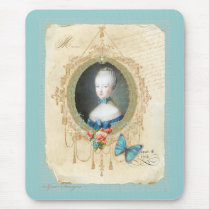 Young Queen Marie Antoinette n Butterfly Mousepad mousepads