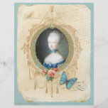 Young Queen Marie Antoinette n Butterfly Print Full Colour Flyer