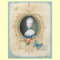 Young Queen Marie Antoinette n Butterfly Print flyers