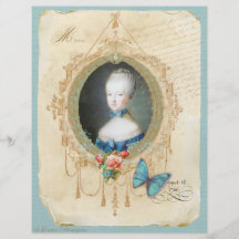 Young Queen Marie Antoinette n Butterfly Print Full Colour Flyer