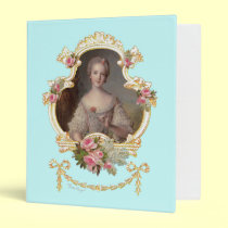 Young Queen Marie Antoinette Pink Roses Binder binders