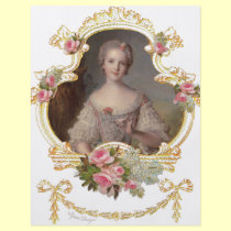 Young Queen Marie Antoinette Pink Roses Cards flyers