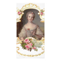 Young Queen Marie Antoinette Pink Roses Cards Personalized Photo Card
