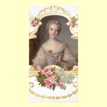 Young Queen Marie Antoinette Pink Roses Cards photo cards