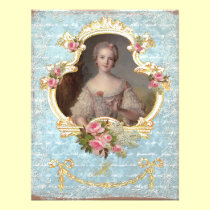 Young Queen Marie Antoinette Pink Roses Invitation invitations