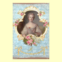 Young Queen Marie Antoinette Pink Roses Invitation stationery