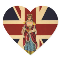 Young Queen Victoria British Scrap piece design Stickers