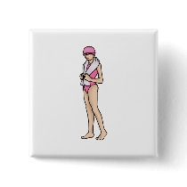 Young Swimmer Pinback Button