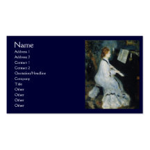 Young Woman at the Piano by Renoir Business Card Templates