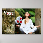 Young woman practices yoga posters
