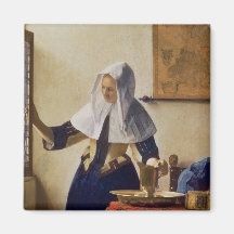 Young Woman with a Water Jug, c.1662 Refrigerator Magnets