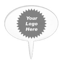 Your business logo here promo cake picks