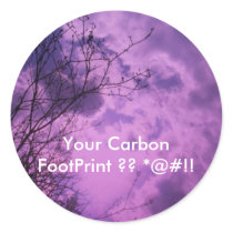 Your Carbon FootPrint Round Stickers