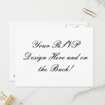 Your Design Here! Custom Wedding RSVP Card Post Card