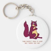 Your family tree is good but you're the sap. keychain