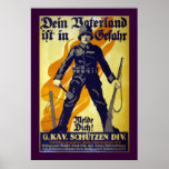 Your Fatherland is in Danger (border) Poster