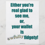 Your Fidgety Wallet Full Color Flyer