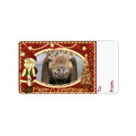 YOUR GOAT PHOTO Goat Christmas Gift Tag labels