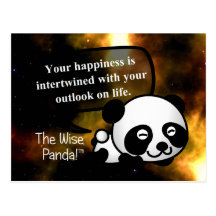 Your happiness depends on your outlook on life postcards